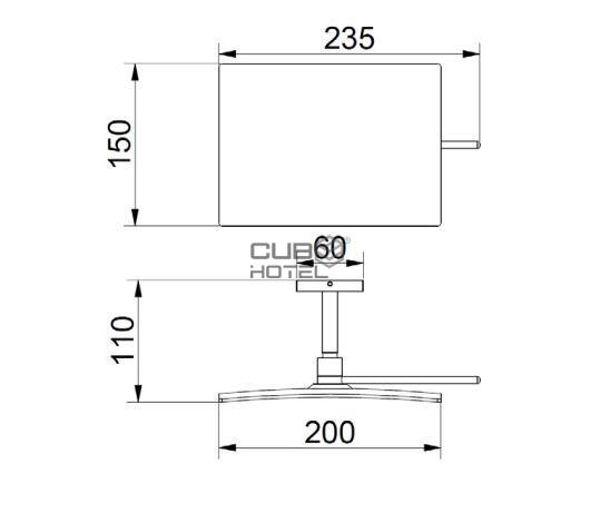 Espelho WC Quadrado Aumento 3X